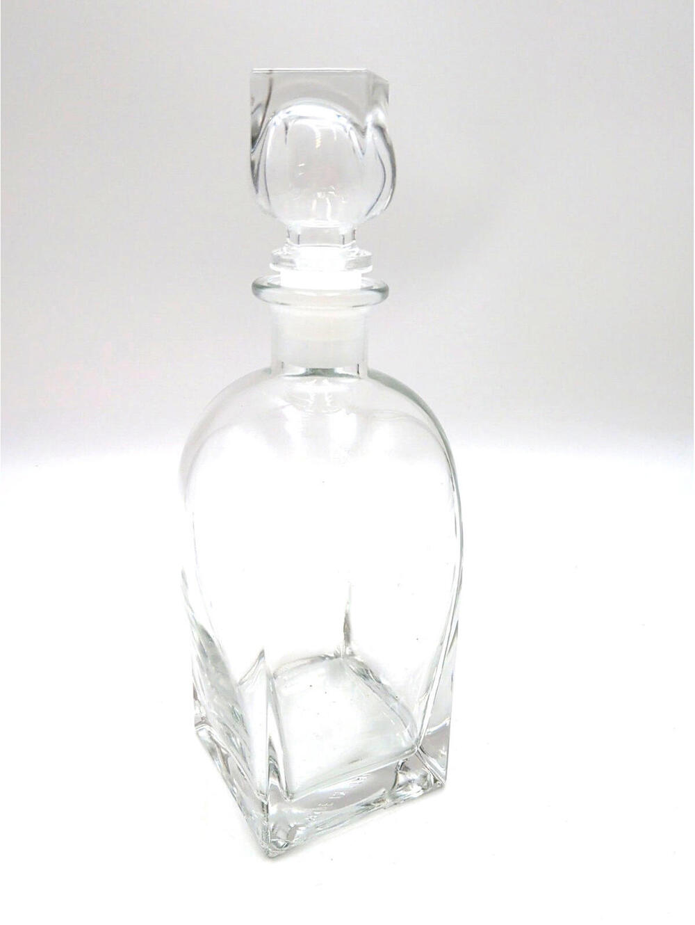 VTG Luigi Bormioli Rossini Blown Glass Decanter + Stopper Bar Ware Made in Italy